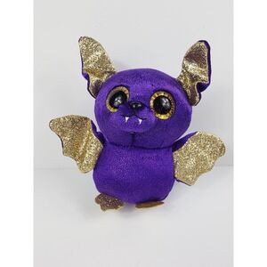 TY Beanie Boos 2018 Count‎ The Purple Bat Yellow Glitter Eyes 6in Stuffed Plush